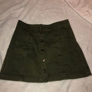 Navy green skirt
